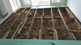 re-leveling and bracing