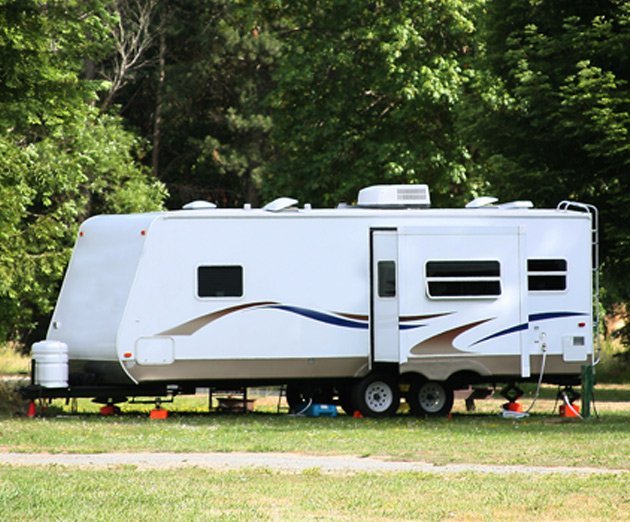 care a van caravan in a park