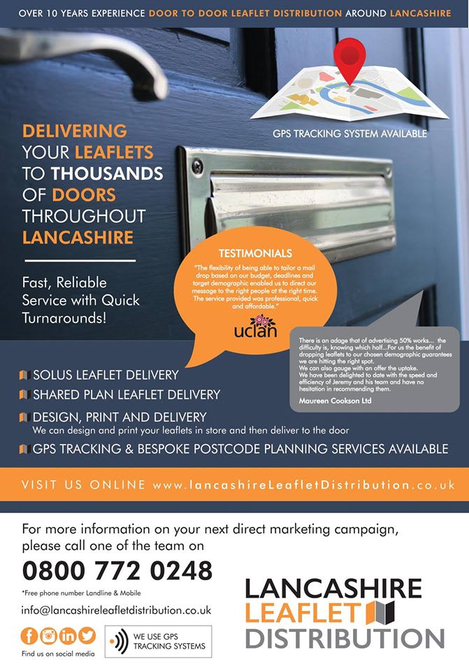 Lancashire leaflet distribution