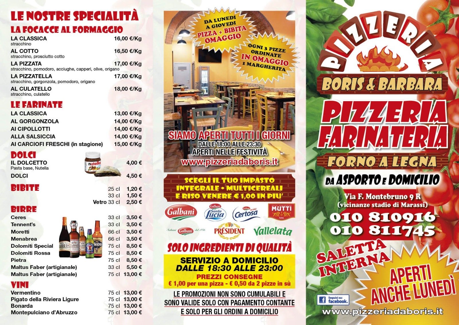 Pizzeria vicino allo stadio Genova Marassi Pizzeria da Boris