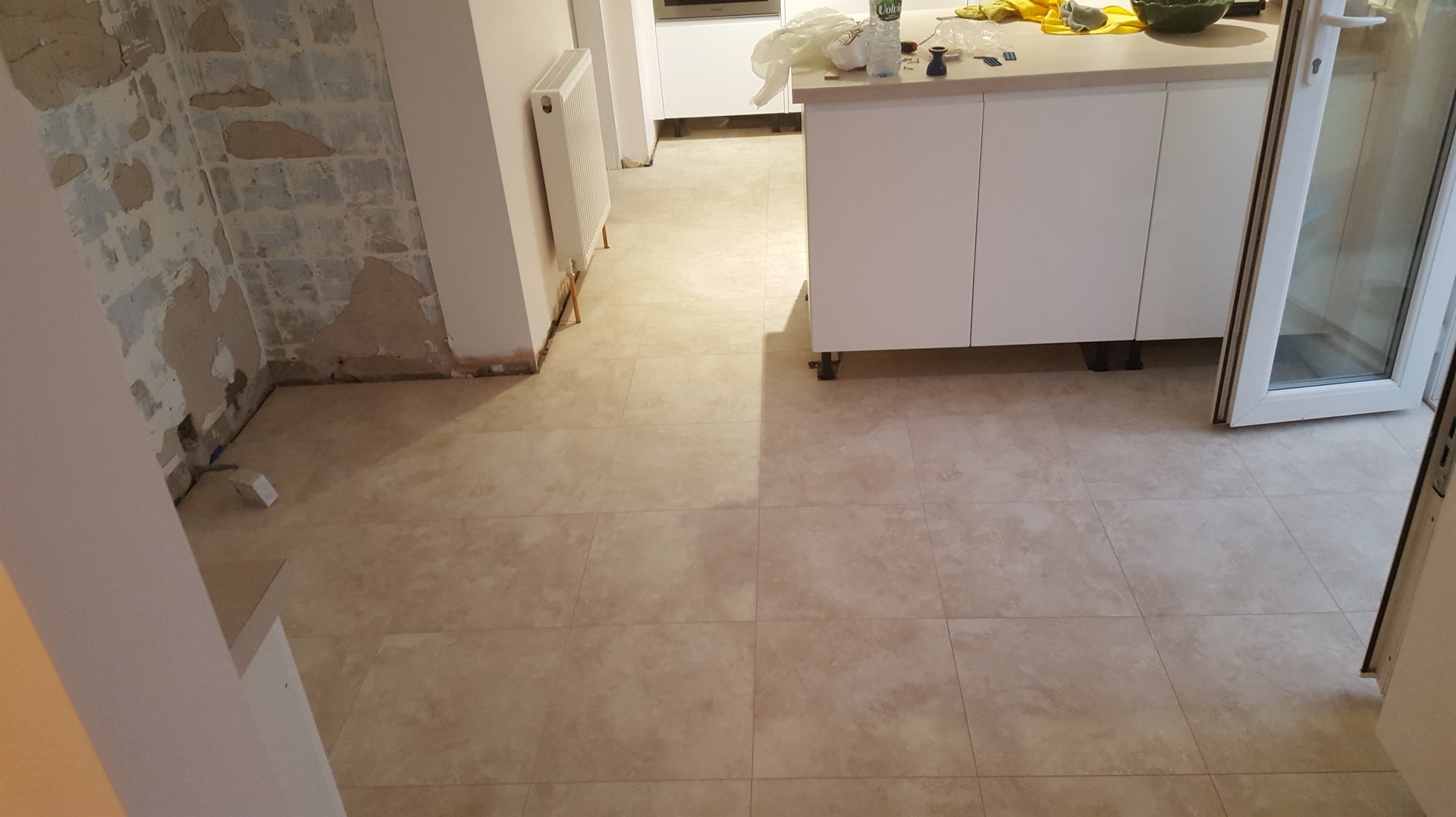 Premium Carpet Tiles In Hull A Domestic Kitchen That Has Been Dismantled And Gutted In Preparation For Laminate Flooring Installation