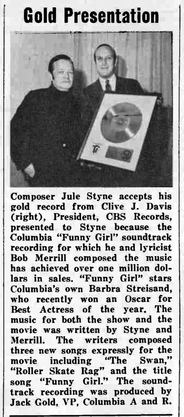 Streisand Albums Funny Girl Original Soundtrack Recording 1967