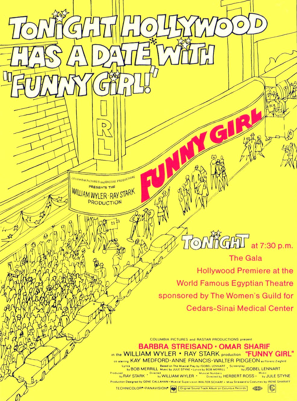 Funny Girl 1968 Posters, Roadshow, Premieres, Soundtrack, TieIns