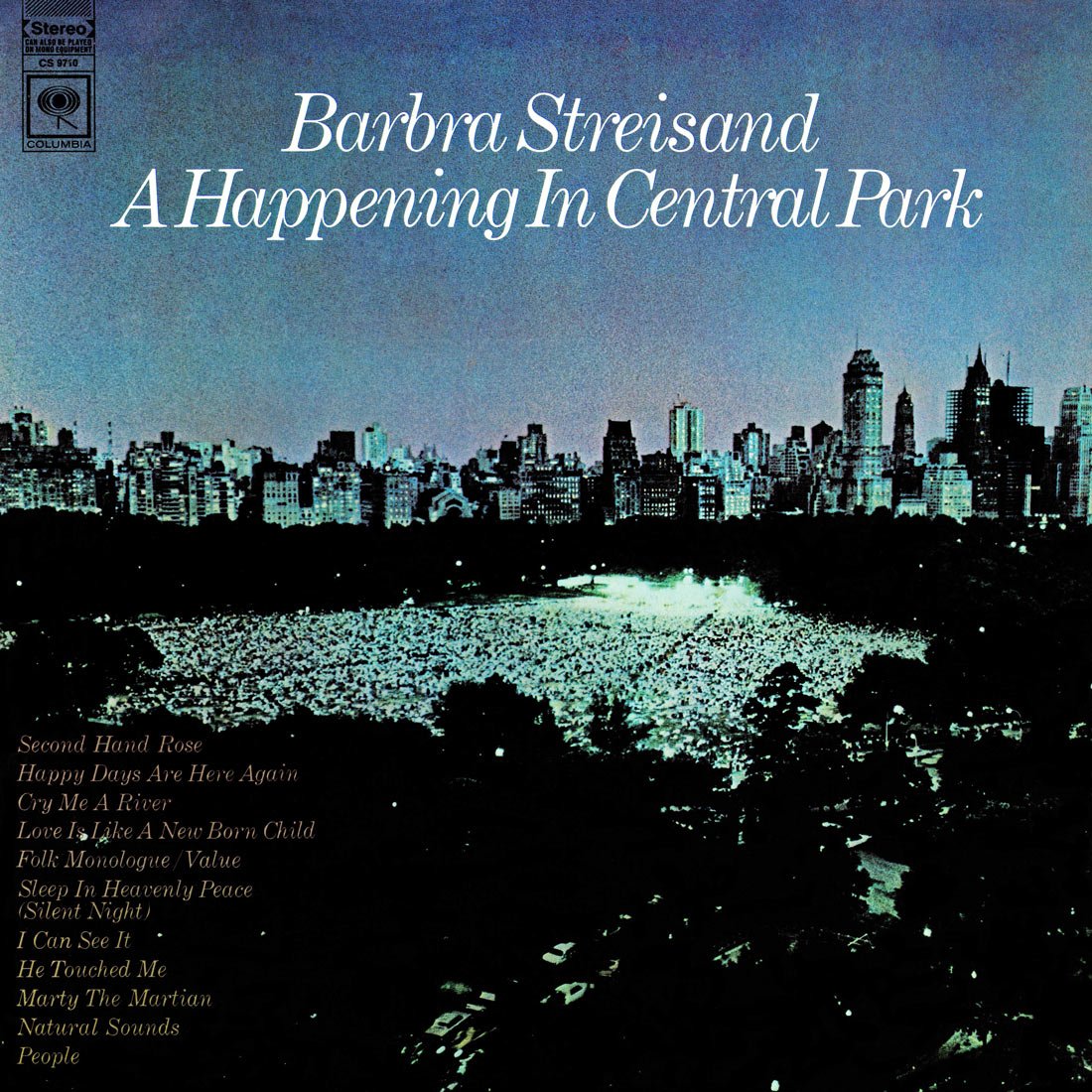 Streisand Albums A Happening in Central Park Live Concert 1968