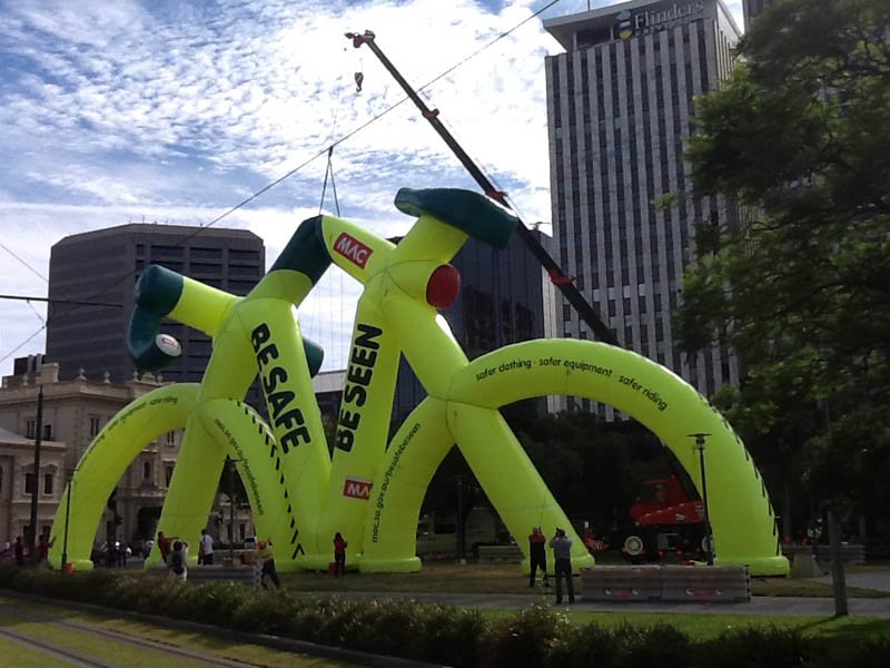 giant yellow bicycle 