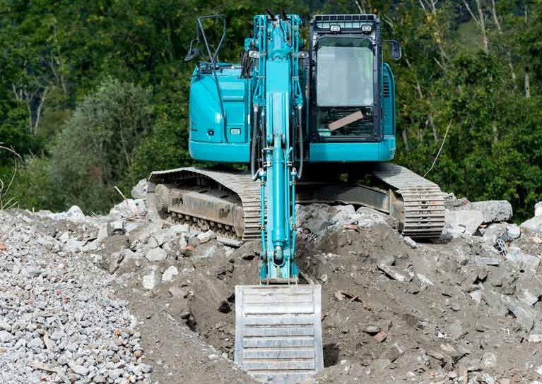A land clearing truck in Youngtown