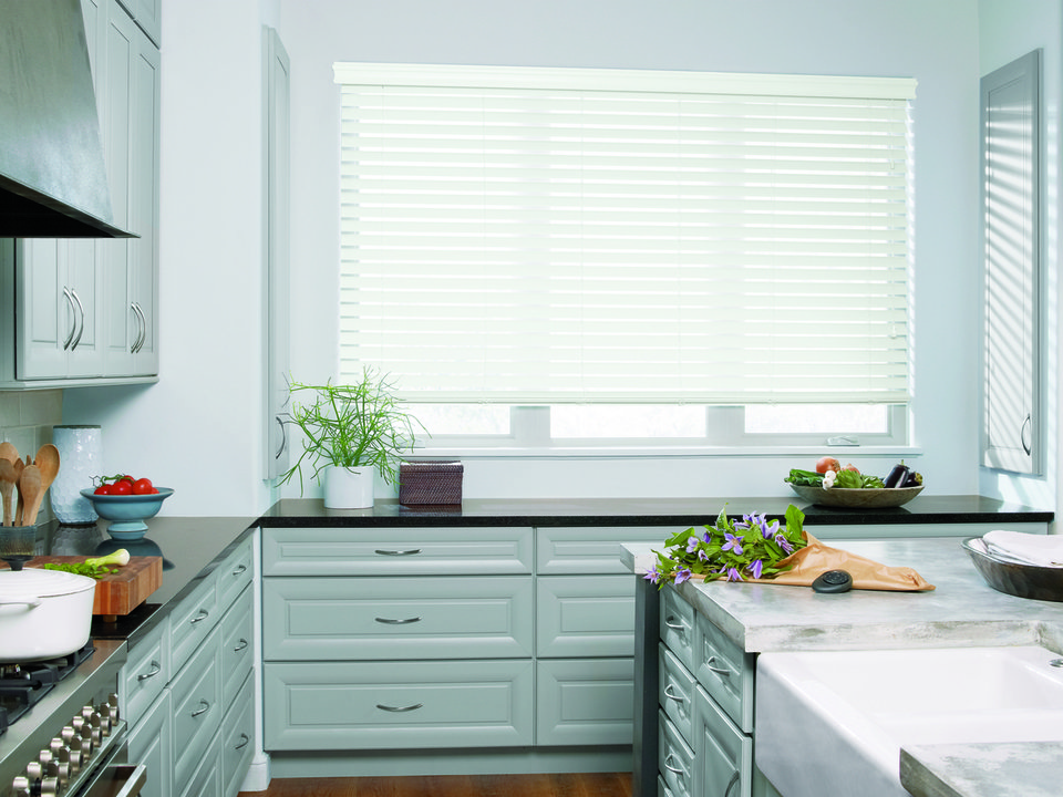 Custom Kitchen Window Treatments for Homes in Newton, Massachusetts (MA) like Everwood for Easy to Clean