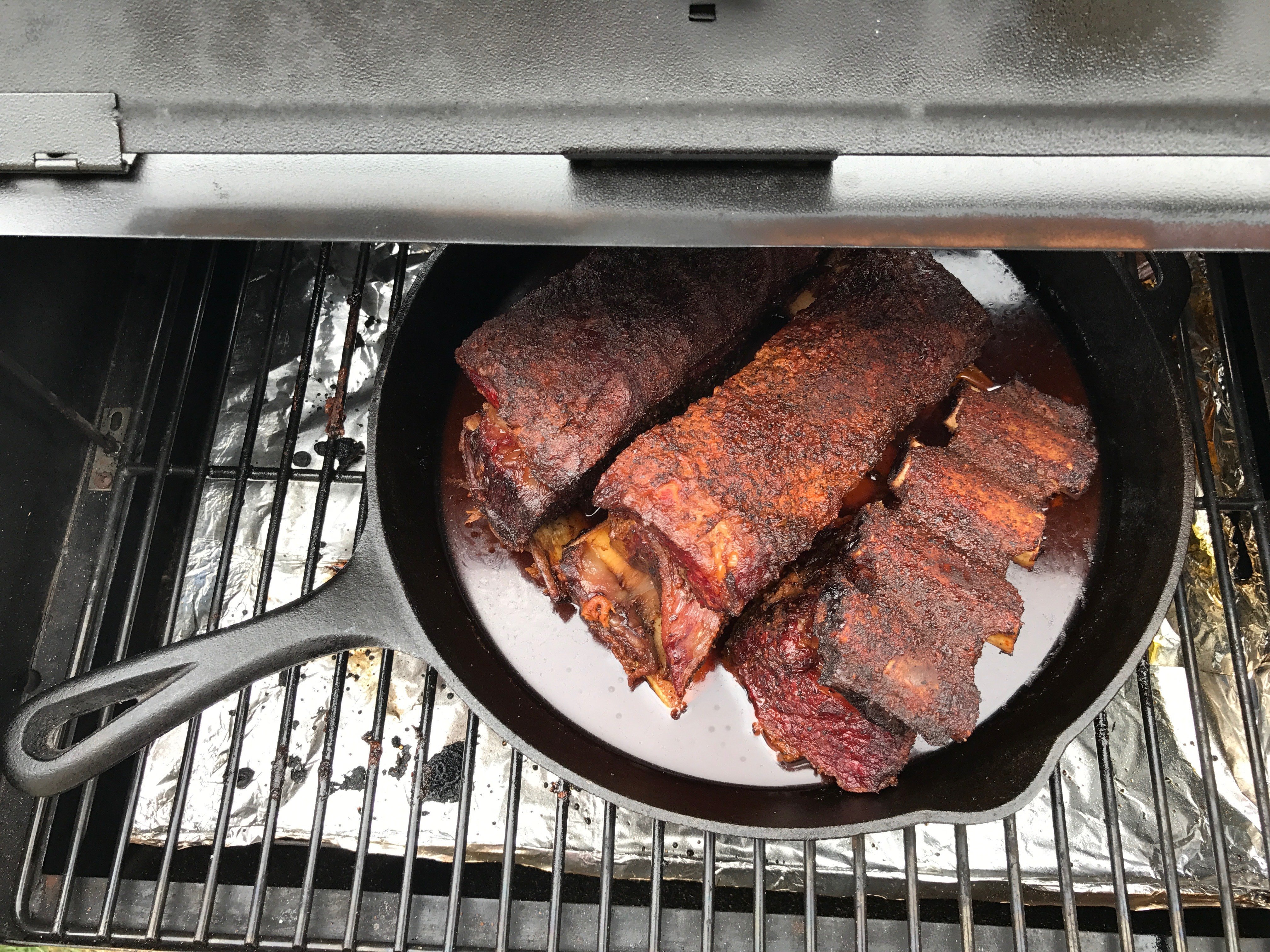 Pecan Smoked Skillet Beef Short Ribs