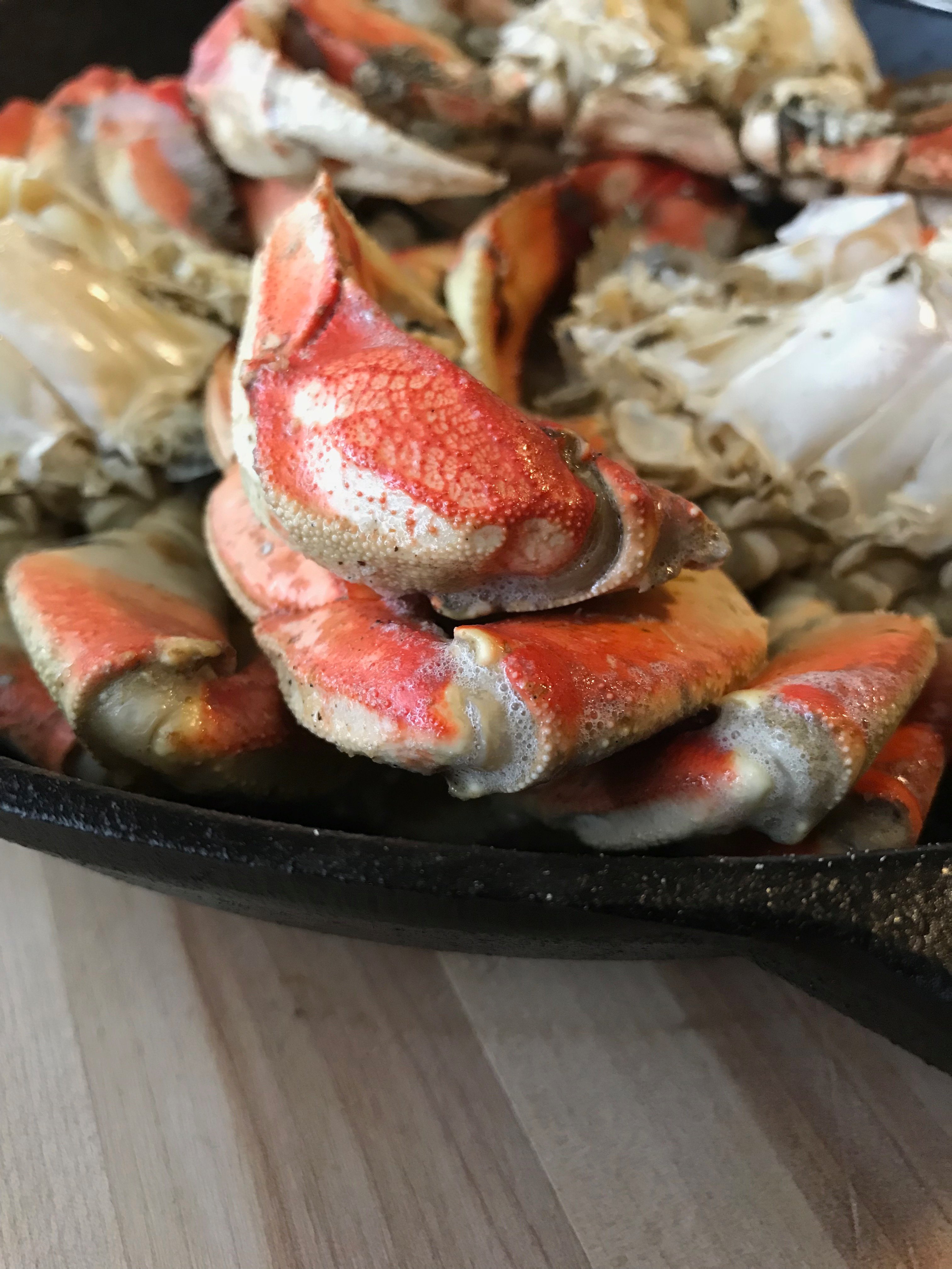 Skillet Smoked Crab Legs