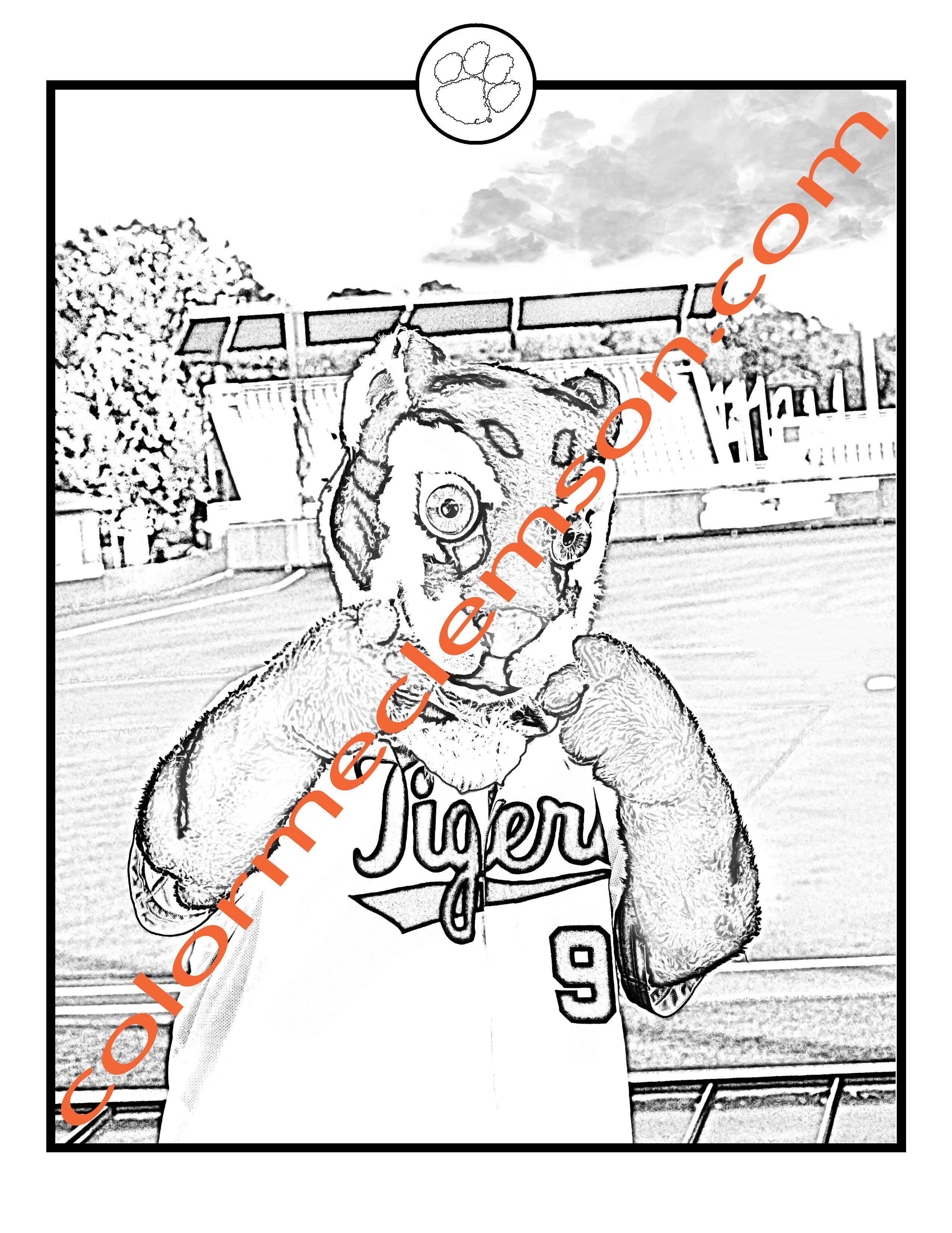 Sample Pages from Color Me Clemson Coloring Book