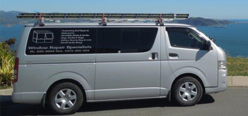 Service van of Wellington's Window Repair Specialists