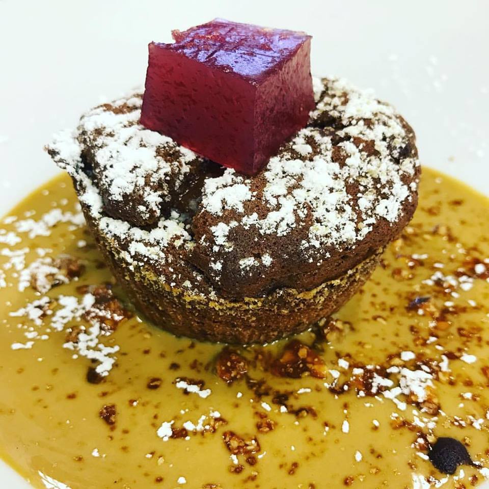 Muffin con gelatina ai lamponi