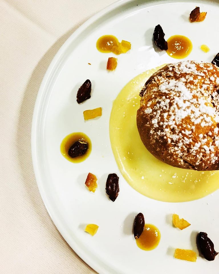 Muffin in salsa di zabaione - Antica Trattoria Miravalle - Polpenazze del Garda, BS