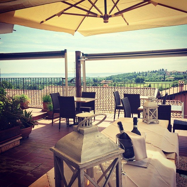 Terrazza panoramica - Antica Trattoria Miravalle - Polpenazze del Garda