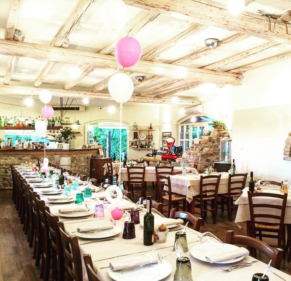 Mise en place al Miravalle - ristorante panoramico di Polpenazze del Garda