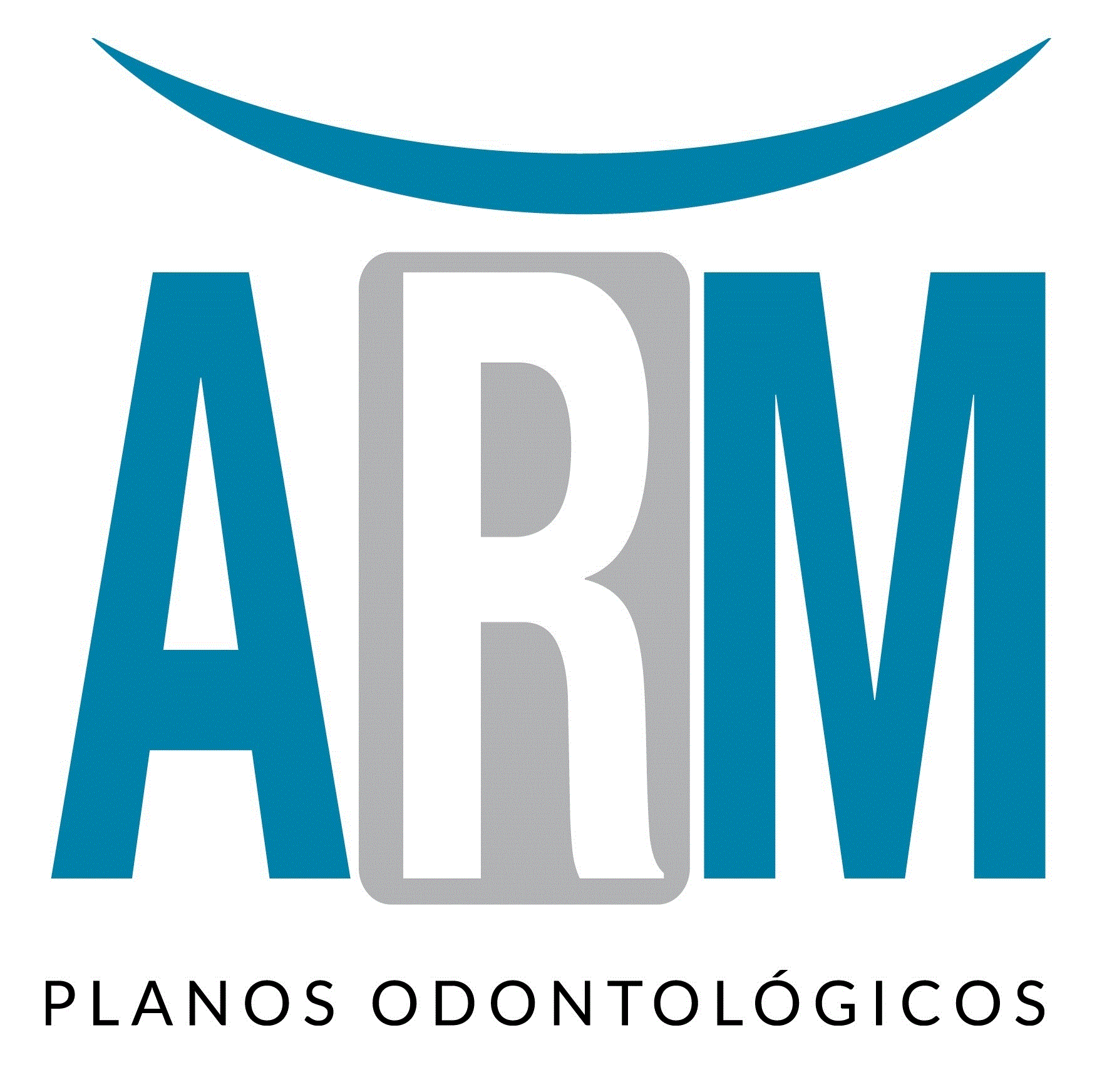 Logotipo para planos odontológicos ARM: Letras azuis 