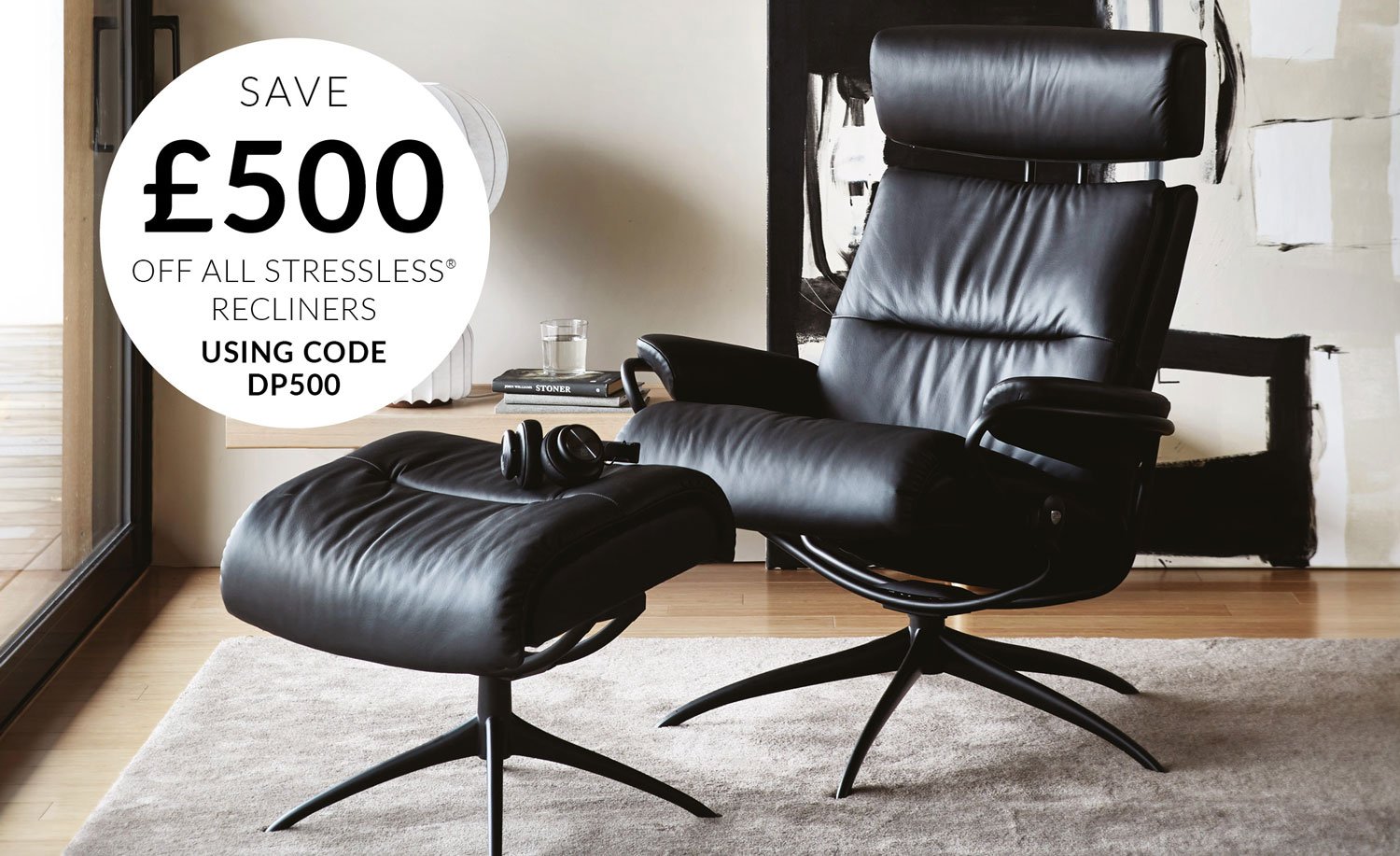 Save £500 off all Stressless Recliners with our unique David Phipp code