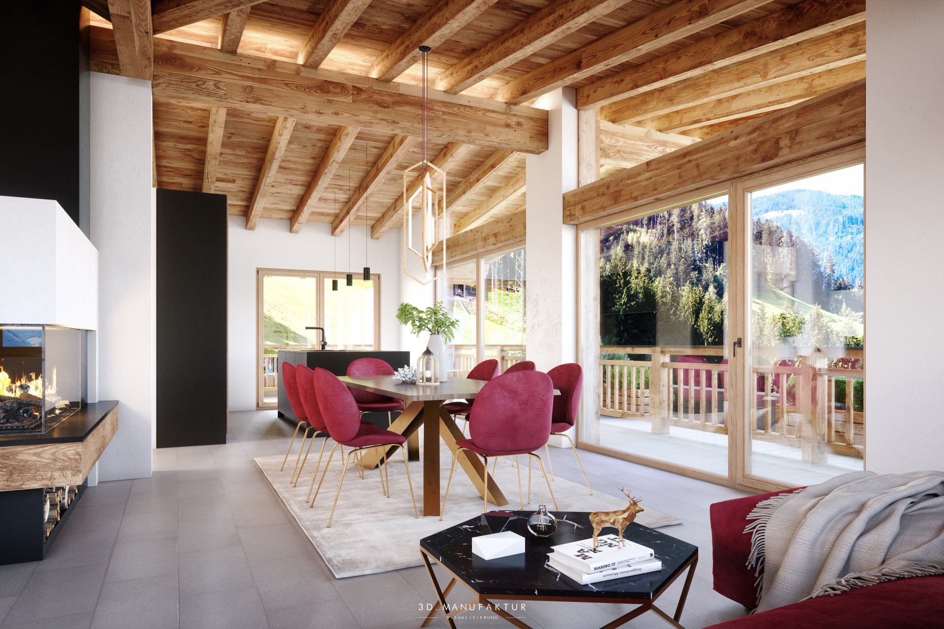 Visualisierung Wohnhaus Emberg Interior