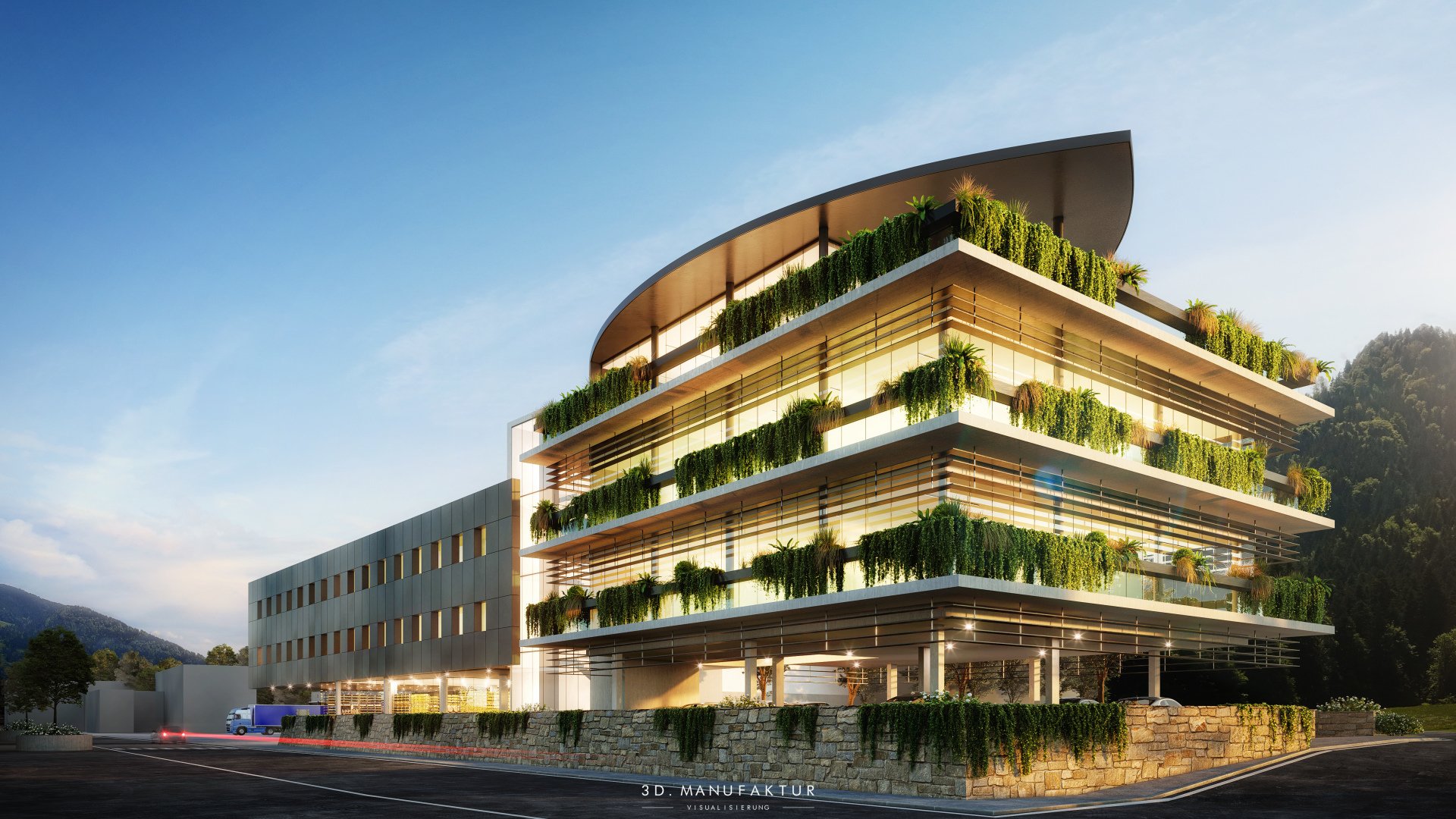 Architekturvisualisierung Gewerbebau