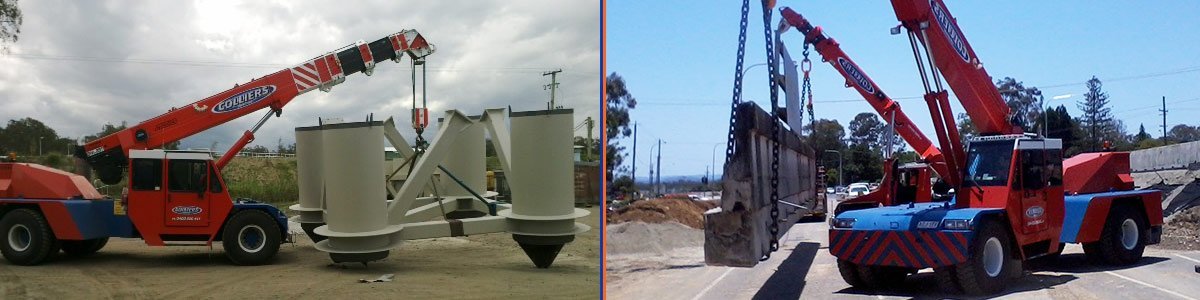 colliers crane hire pty ltd cranes carrying heavy weight elements