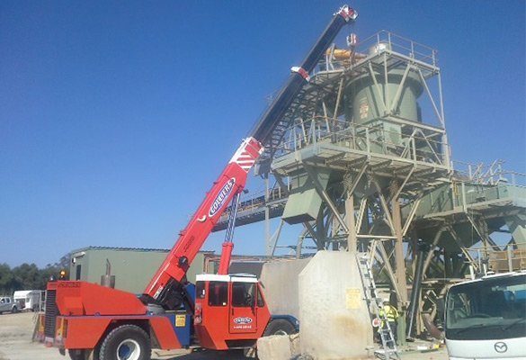 colliers crane hire pty ltd crane with huge tank