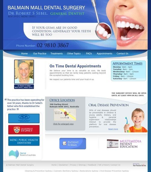 site Design for Dentists Australia