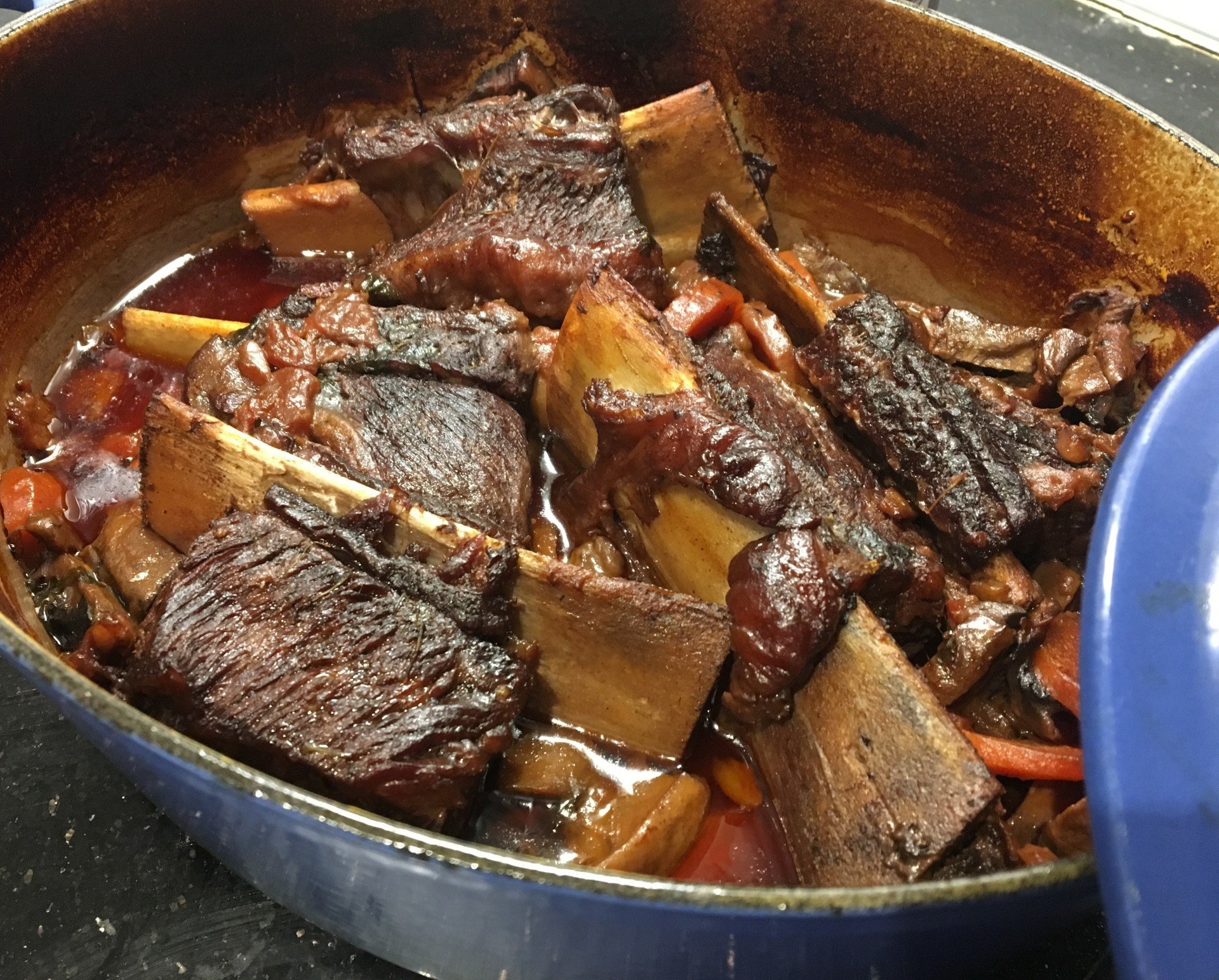 Slow cooked local beef short ribs