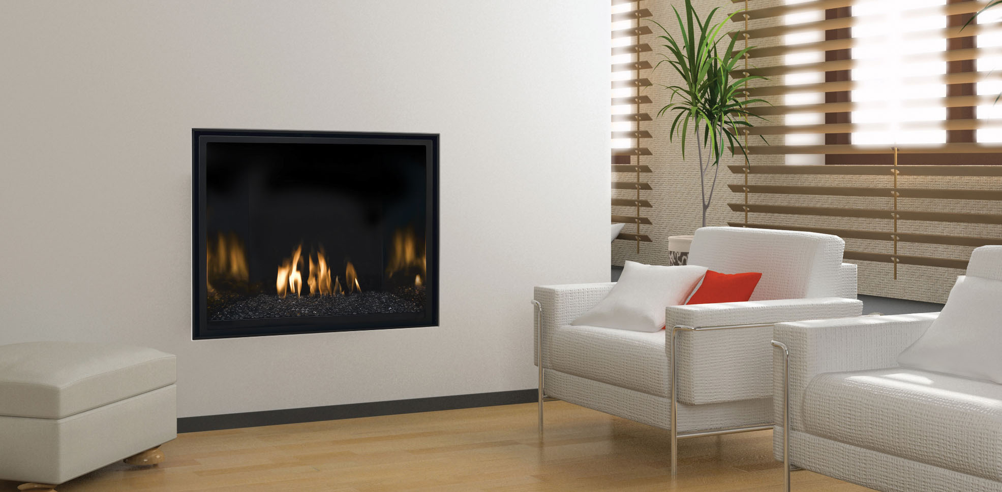 Contemporary Gas Fireplace - Mendota FV41m