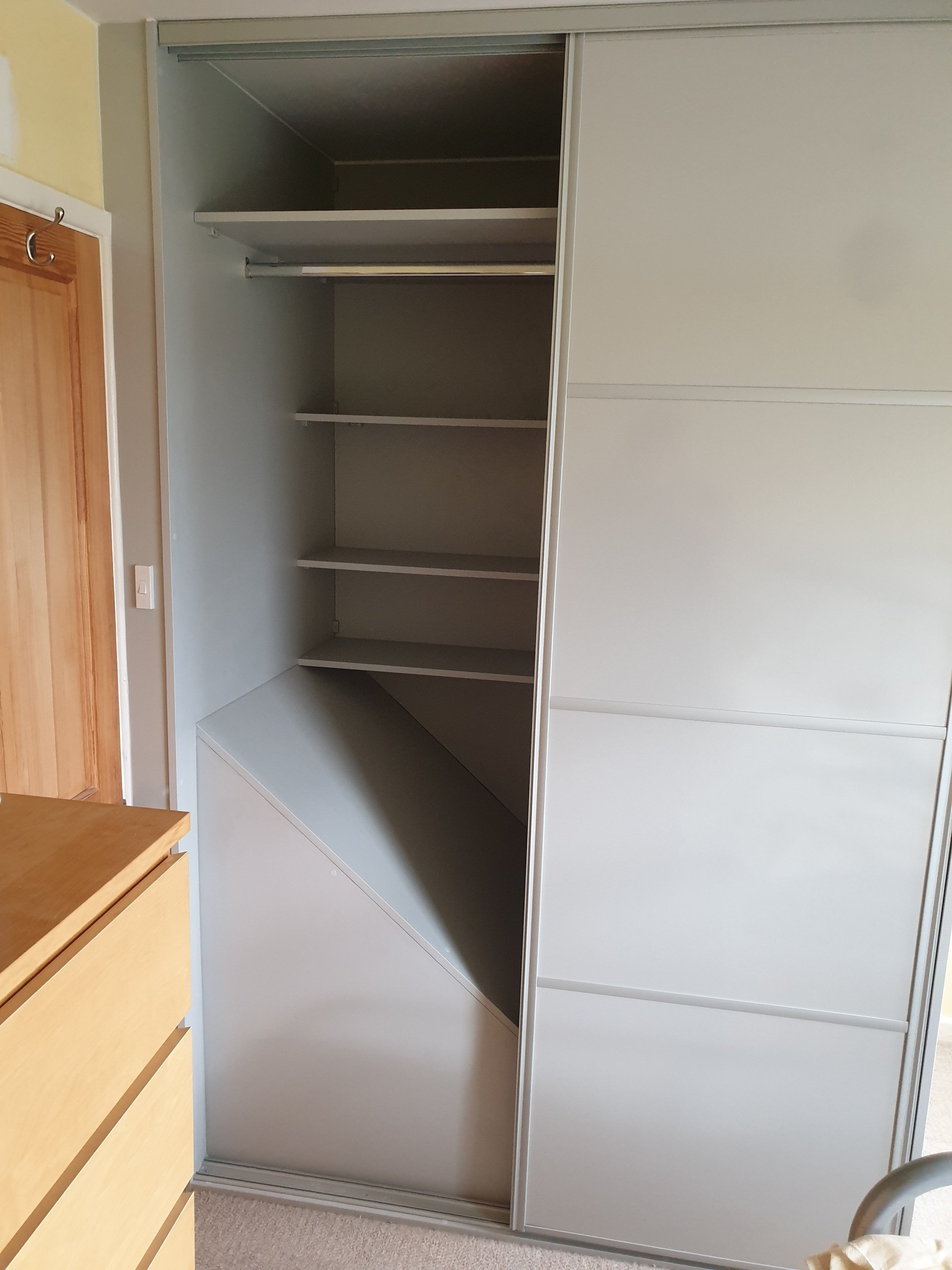 Bespoke Wardrobe Built Over The Stairs Bulkhead