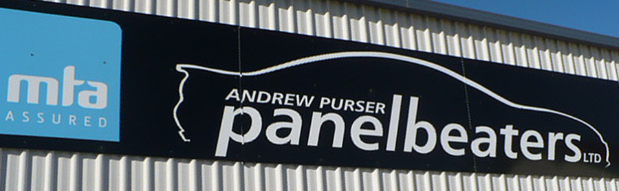 Exterior of panel beating services shop in South Taranaki