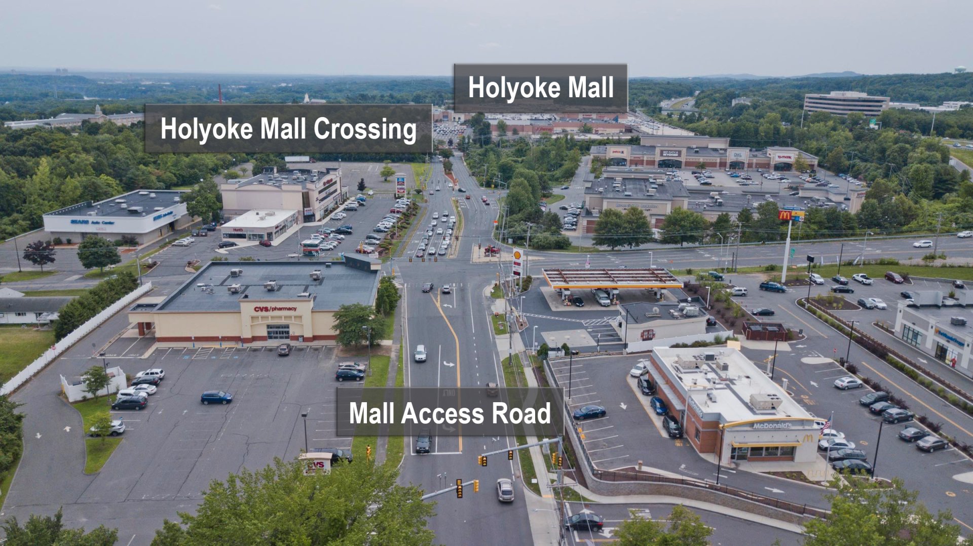 Aerial view of Holyoke Mall