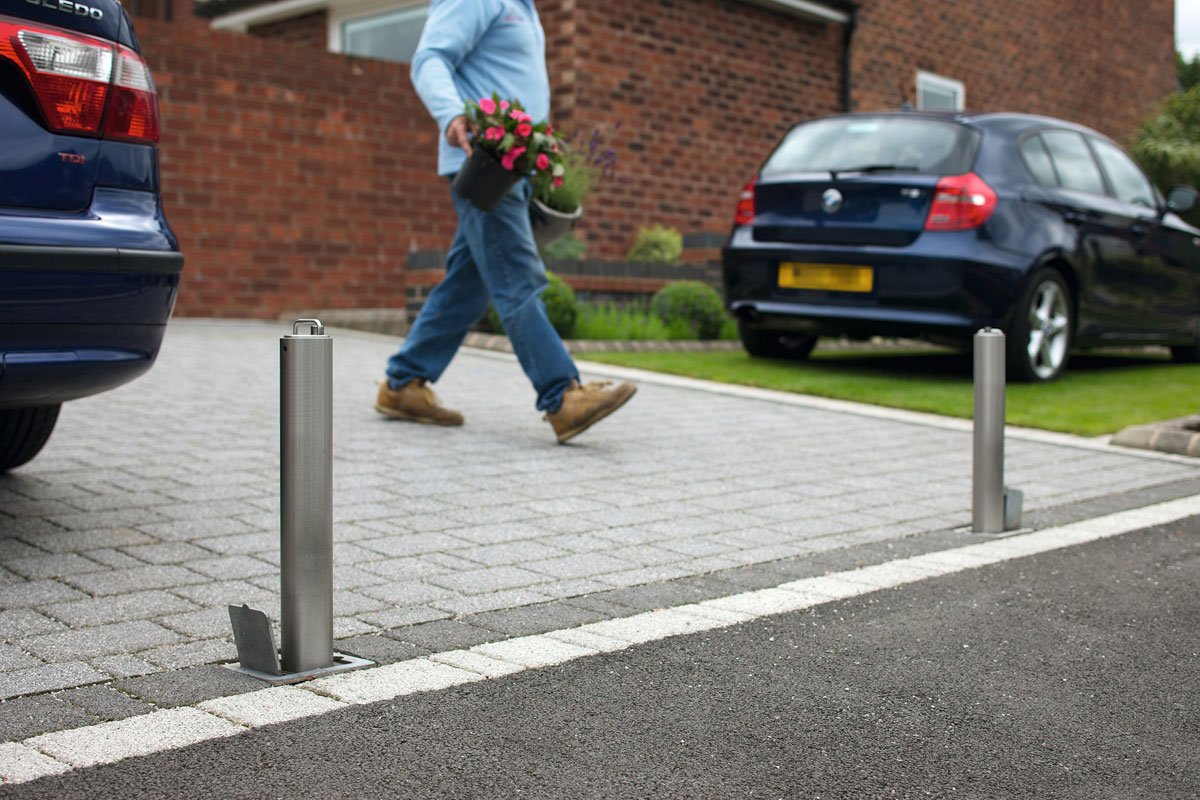 Driveway security posts and bollards fitted in Stockport