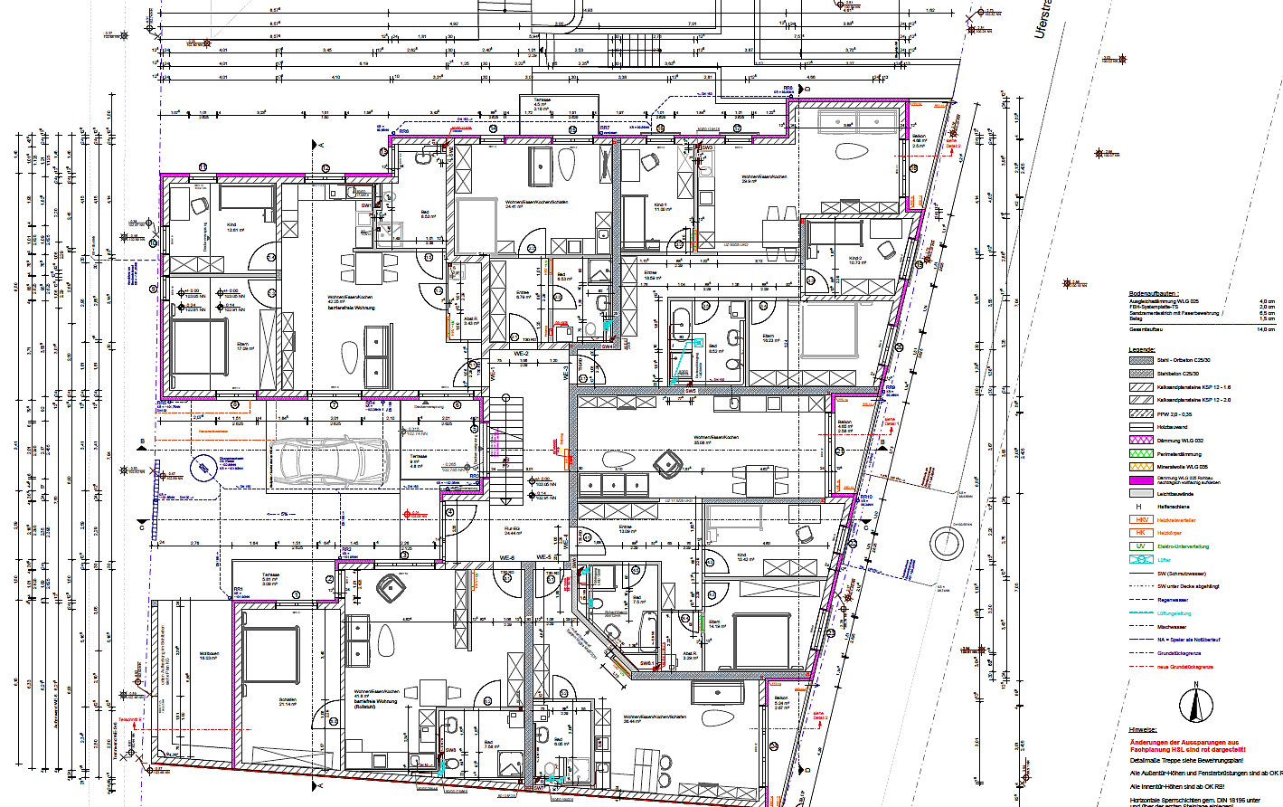 Ein schwarz-weißer Grundriss eines Gebäudes.