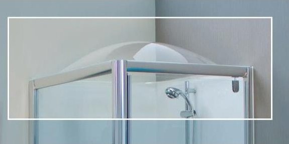 Bathroom with shower dome