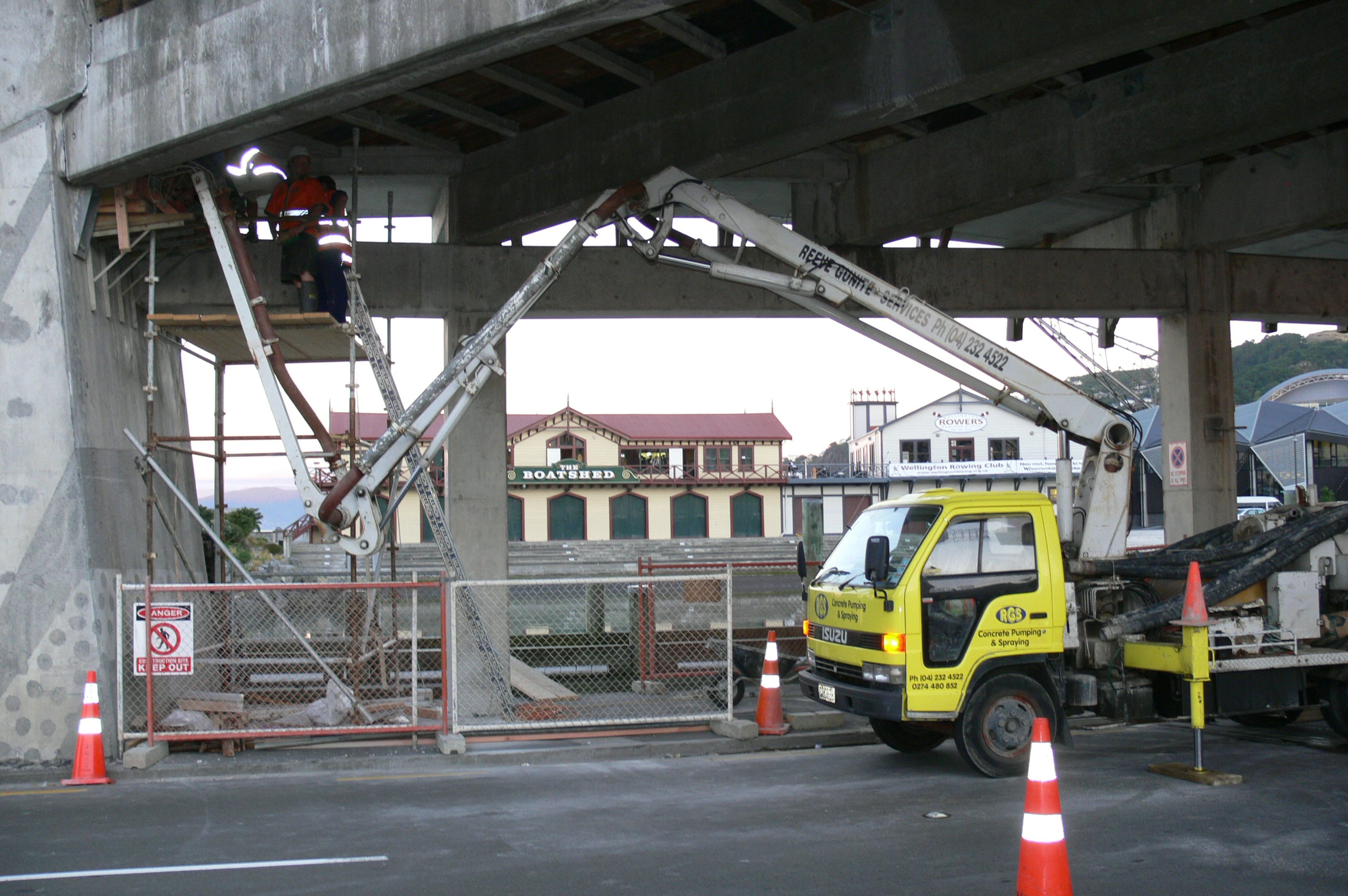 View of the site before the concrete work is done by professional