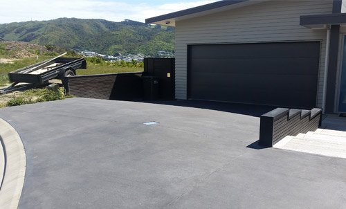 Freshly constructed driveway 