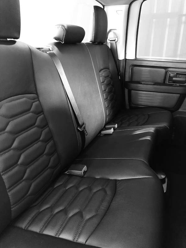 black seat leather