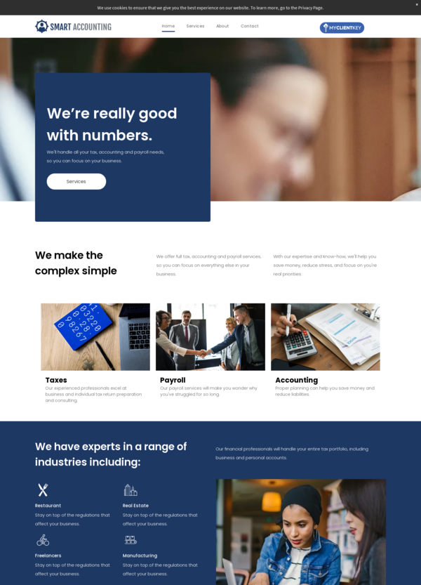 My Client Key We're Great with Numbers - Navy Template