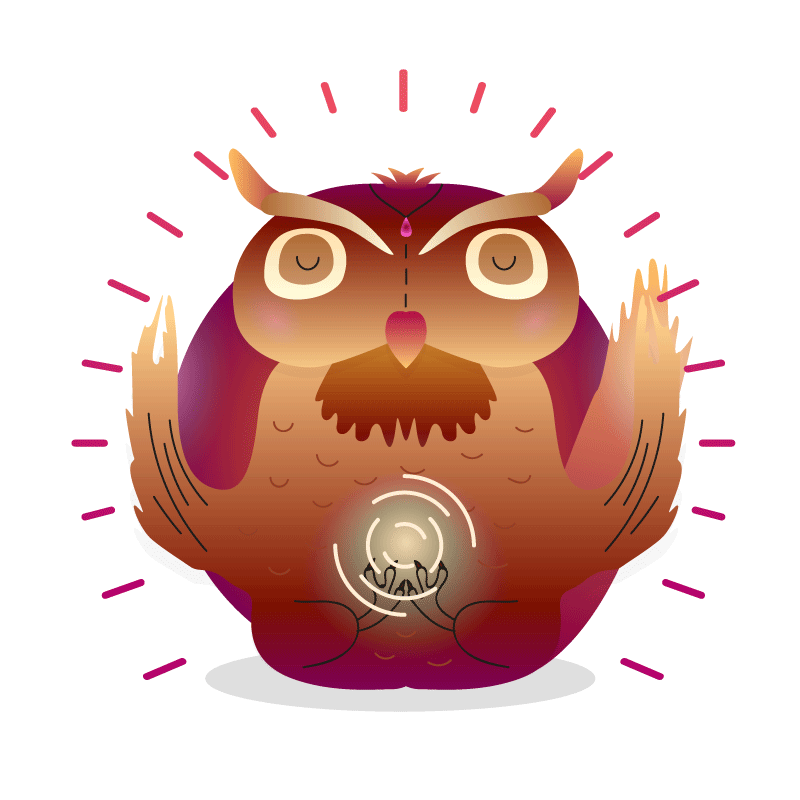 Owl represents Mindfulness