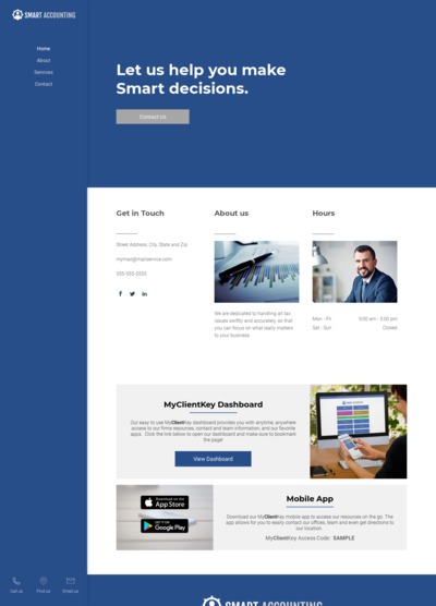 My Client Key A Side of the Times - Navy Template