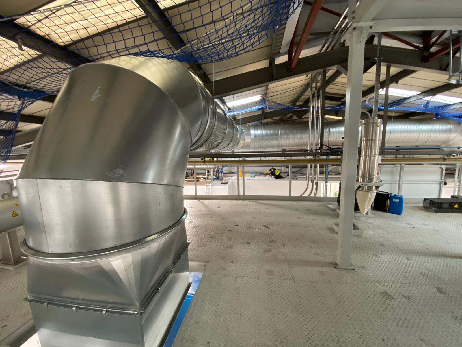 NEW DUCTWORK INSTALLATION IN ABERDARE PLASTICS FACTORY