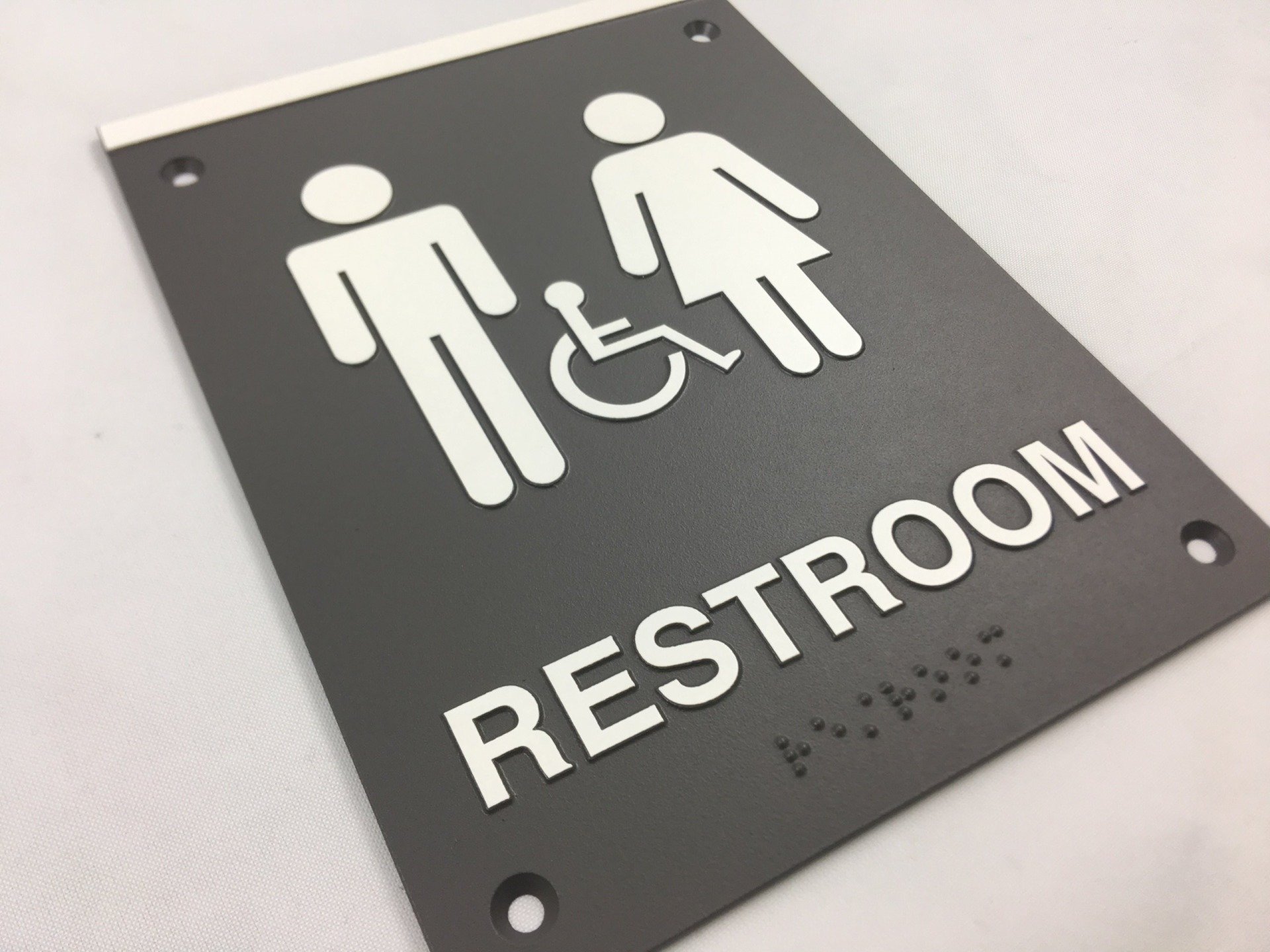 Two-Color Bathroom | VisionMark Nameplate Company