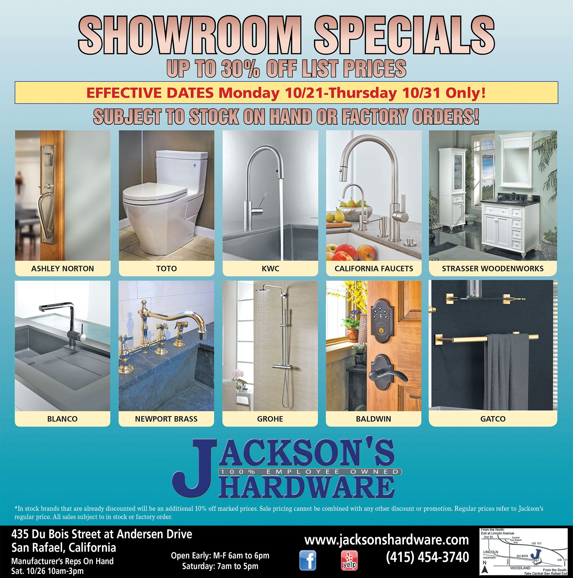 Special Deals and Events at Jackson's Hardware