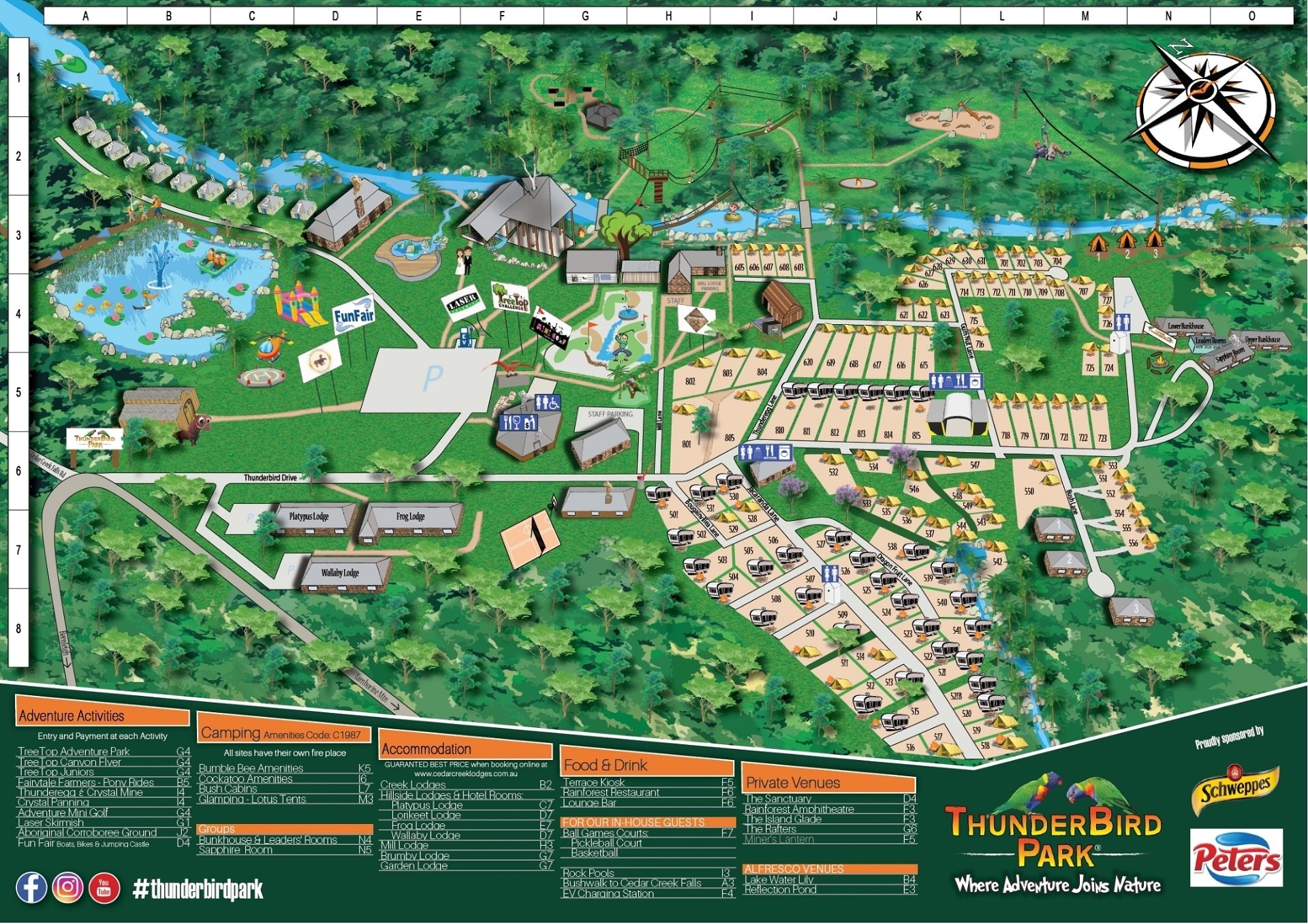 Thunderbird Park Park Map Tamborine Mountain, QLD