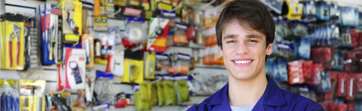 wallaroo hardware smiling sales person in hardware store