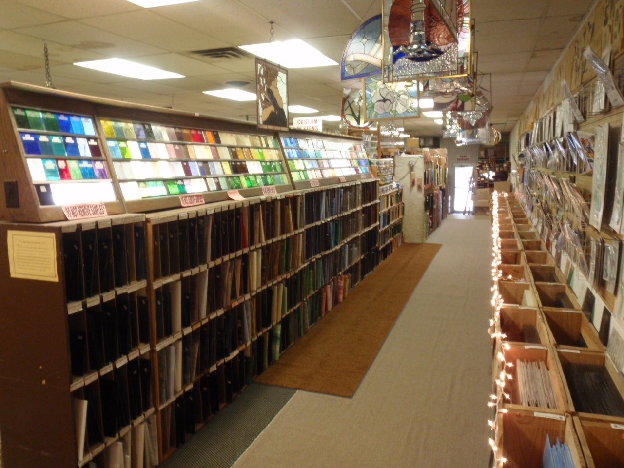 Our stores have over 1600 differnt colors of glass in stock our stained