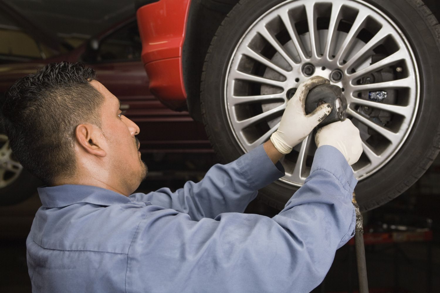 Fitting a new wheel to a car