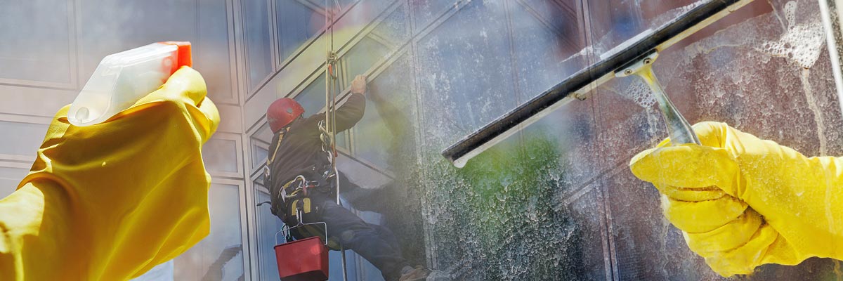 Our professional window cleaning services being performed in Hobart