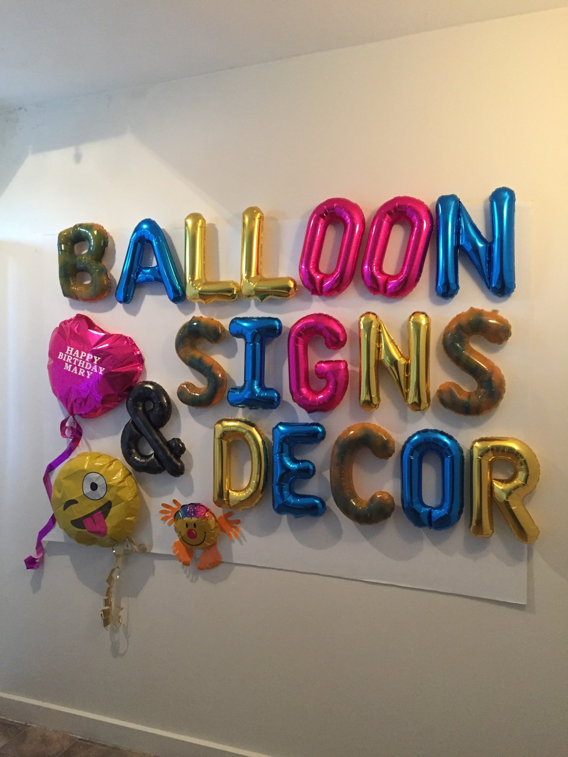 whatever you message it is best said with   balloon sign.