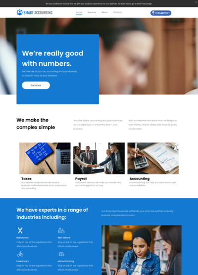 My Client Key We're Great with Numbers - Blue Template